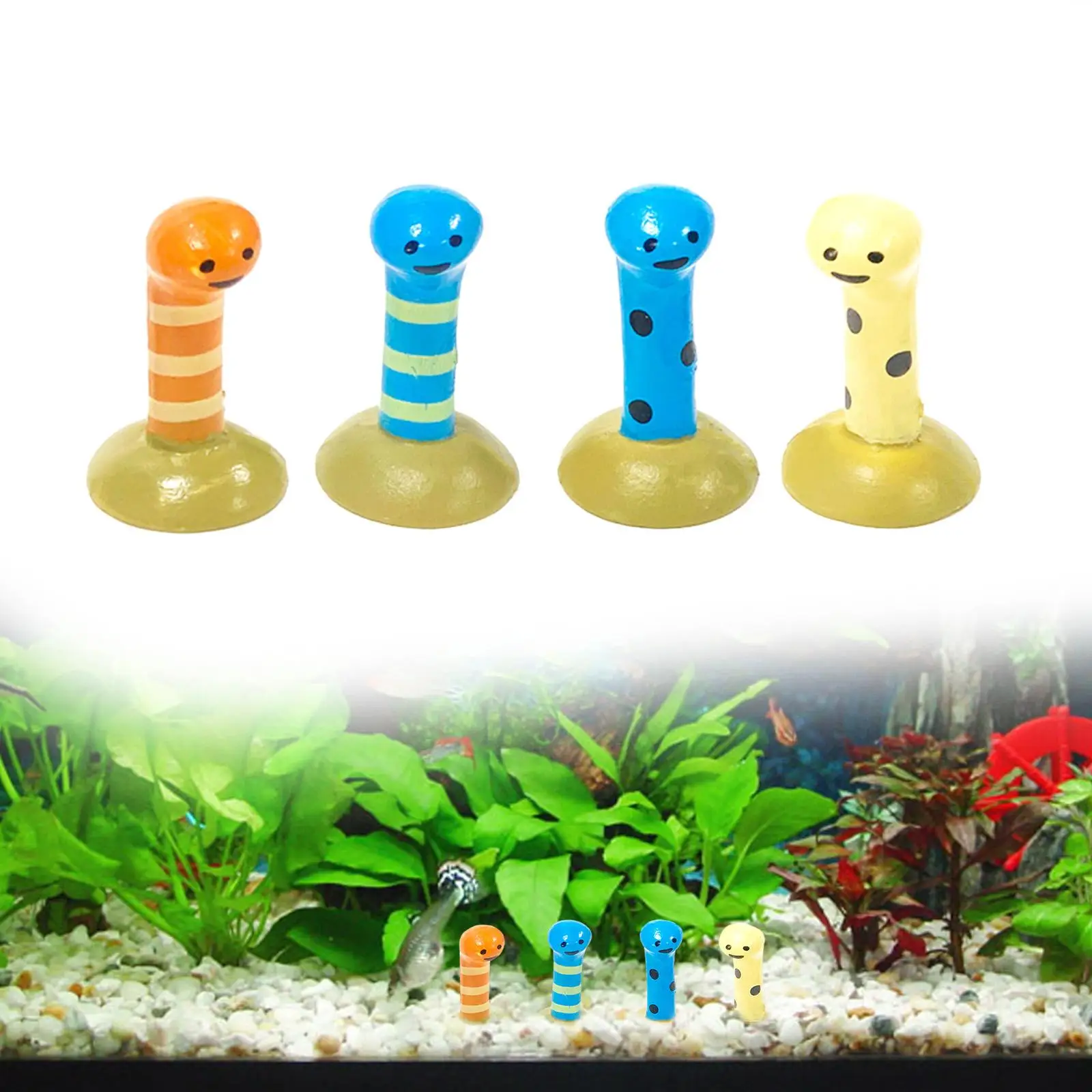 4x Sea Eel Tank Decoration Fish Tank Accessories Home Decor Bonsai Decoration Gifts Underwater Ornaments Fish Tank Ornament