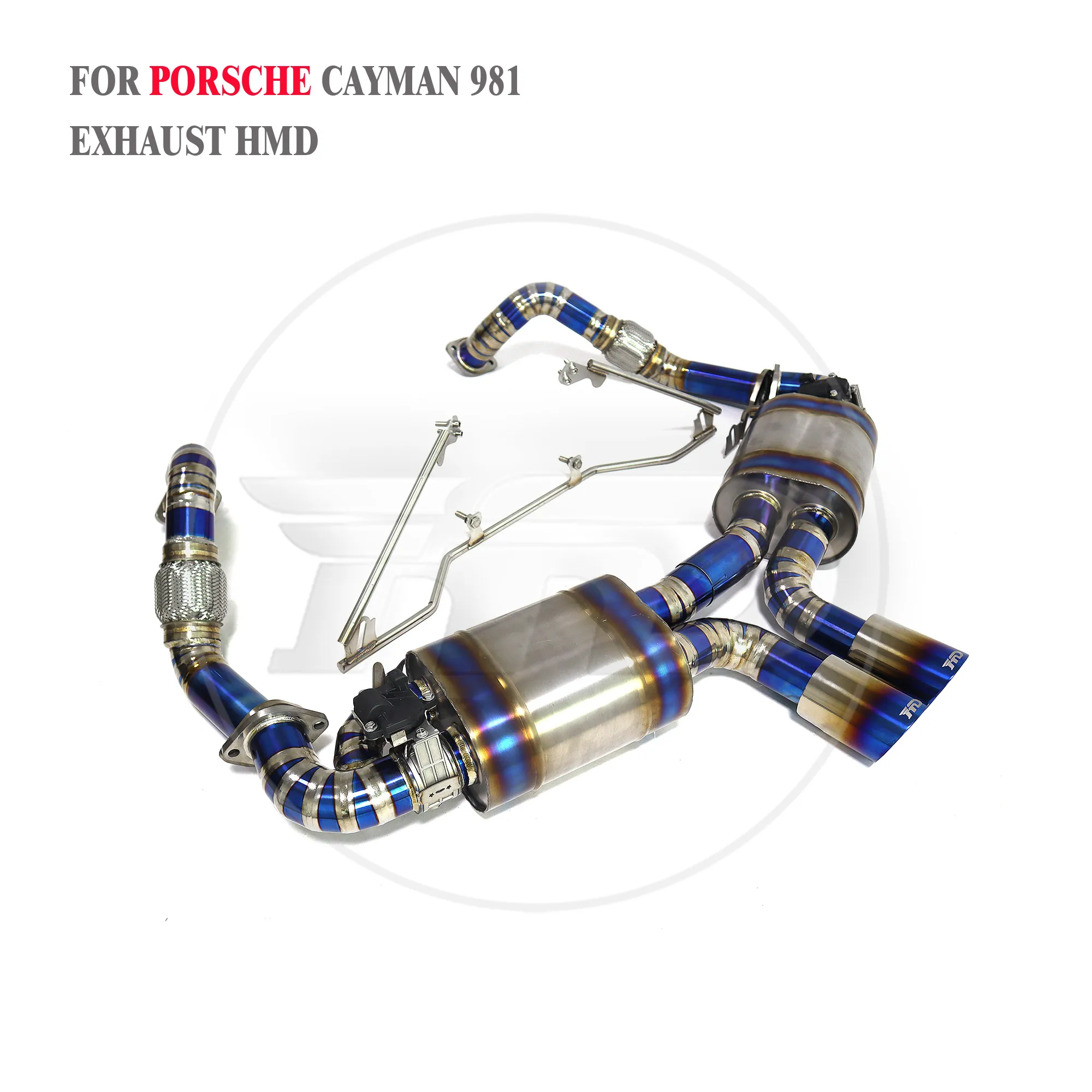 

HMD Titanium Alloy Exhaust System Performance Valve Catback For Porsche Cayman Boxster S GTS 981 3.4L 2013-2016 Muffler For Car