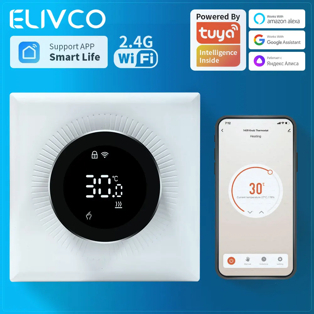 Tuya WiFi منظم حرارة ذكي، أرضية كهربائية/تدفئة المياه/الغاز، وحدة تحكم Smart Life تعمل مع Google Home، Alexa، Alice #1