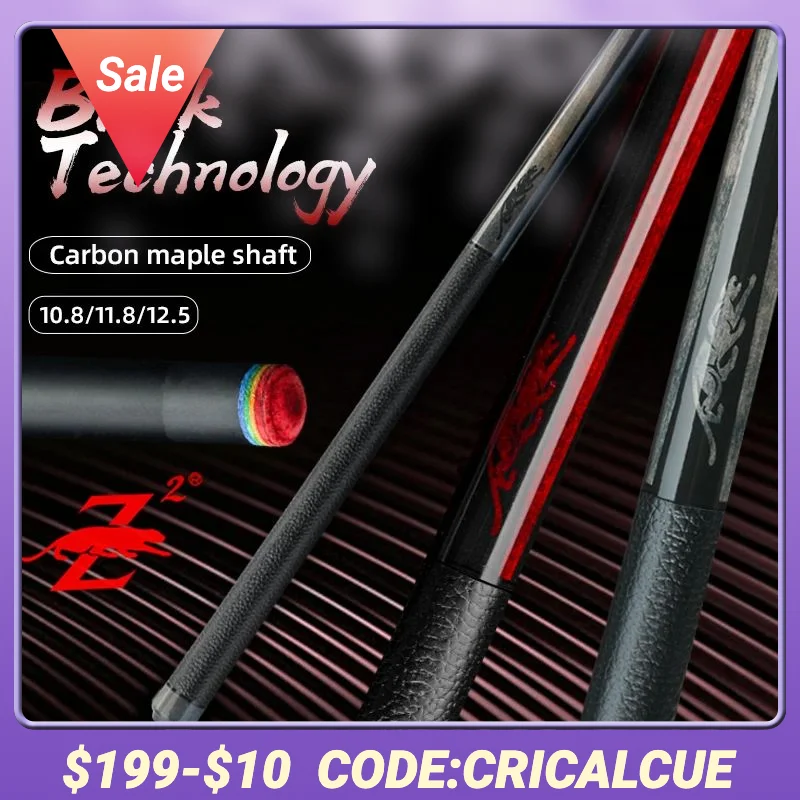 

PREOAIDR-Uni-Loc Pool Cue, Maple Carbon Shaft, Black Technology Stick, Rainbow Tip, Uni-Loc Joint, 3142, 12.5mm, 11.5mm, 10.5mm