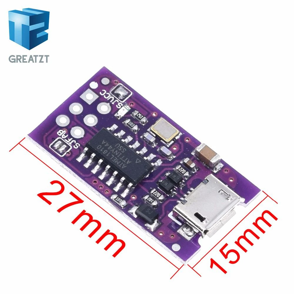 Micro USB Tiny AVR ISP ATtiny44 ATTiny45 ATTiny85 USBTinyISP Programmer Module For  IDE Bootloader ISP Microcontroller 5V