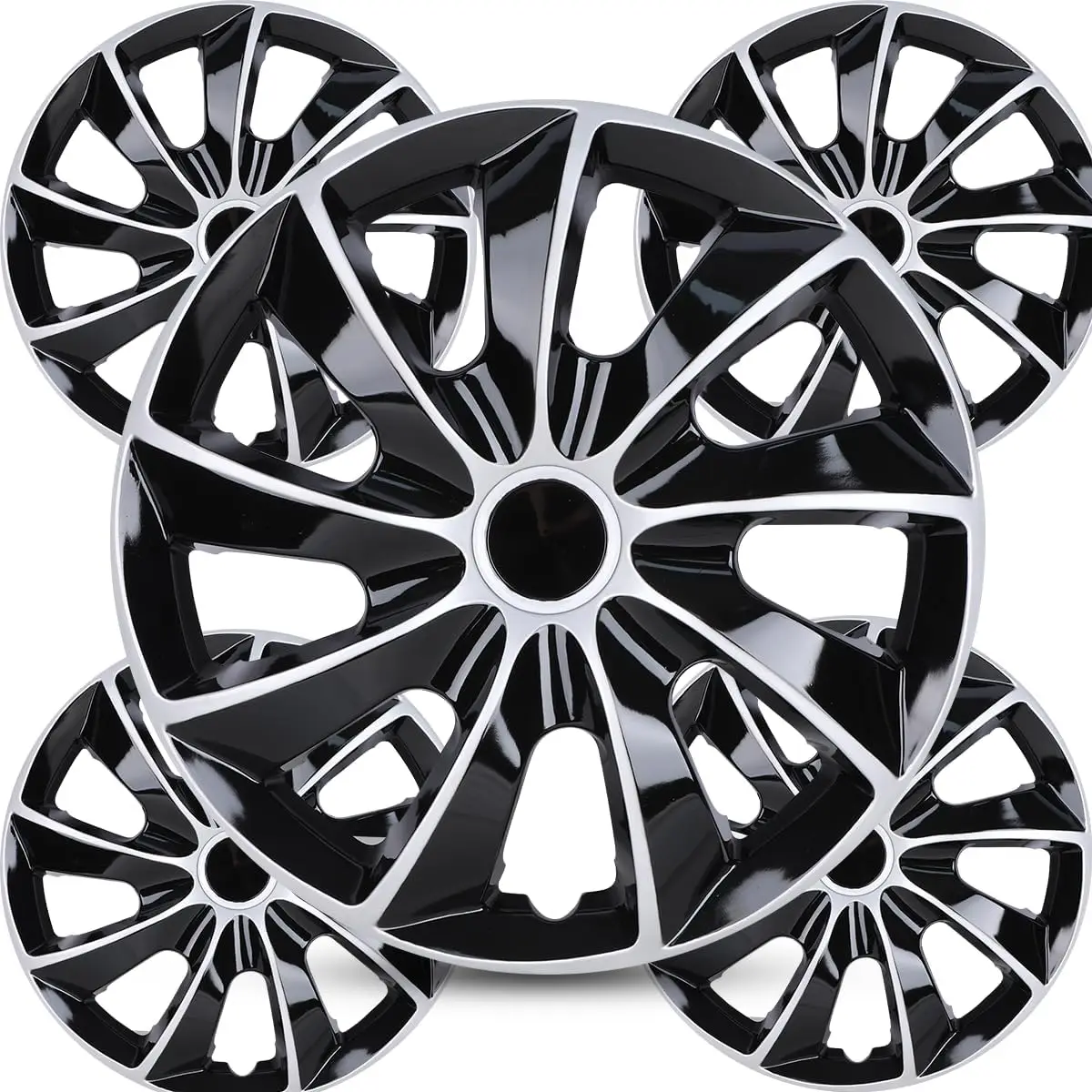 16 Full Hub Caps Tire & Steel Rim 16 inches Wheel Rim Cover Hubcaps, RedesignFashion Style Replacement Hubcaps, Car Truck SUV Hu