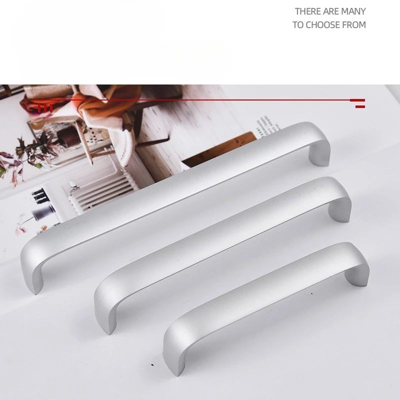 Aluminum alloy furniture handle - solid matte finish - cabinet drawer door handle - wardrobe pull handle