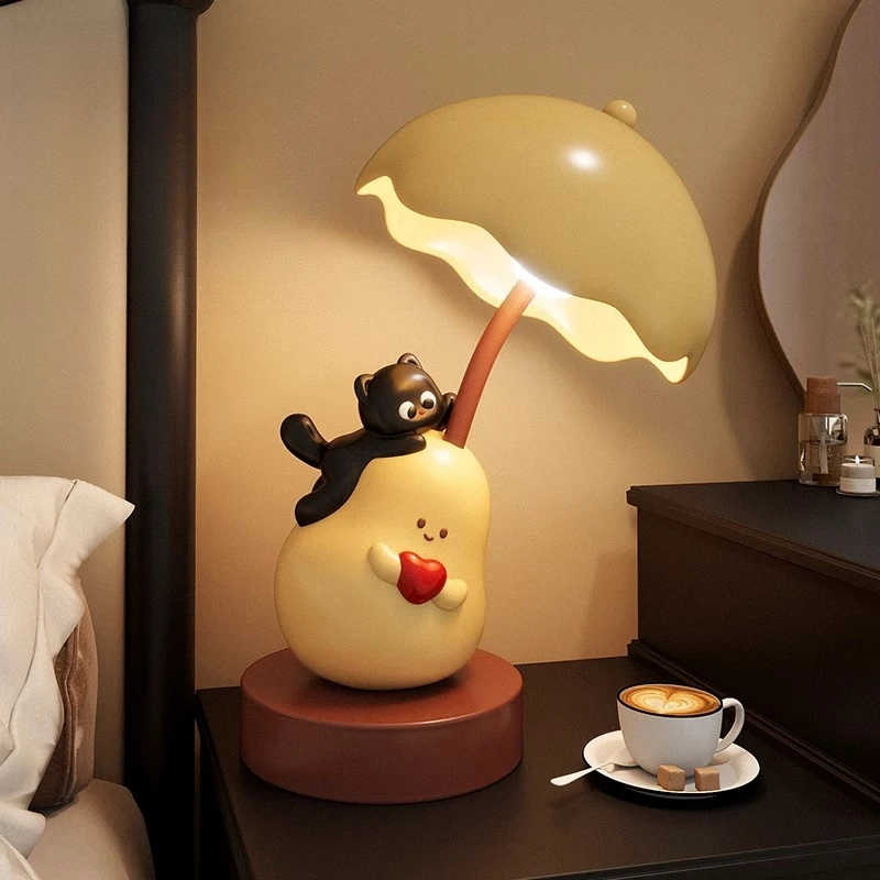 猫梨クリエイティブデスクランプ高子供用寝室ベッドサイドランプ男の子と女の子の誕生日プレゼントかわいいナイトランプ