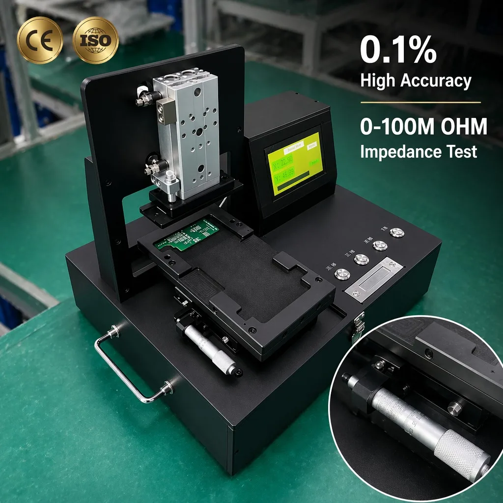 Custom Automatic Impedance & Resistance Test Fixture Aluminum Alloy Bakelite for Display Screen Semiconductor Testing