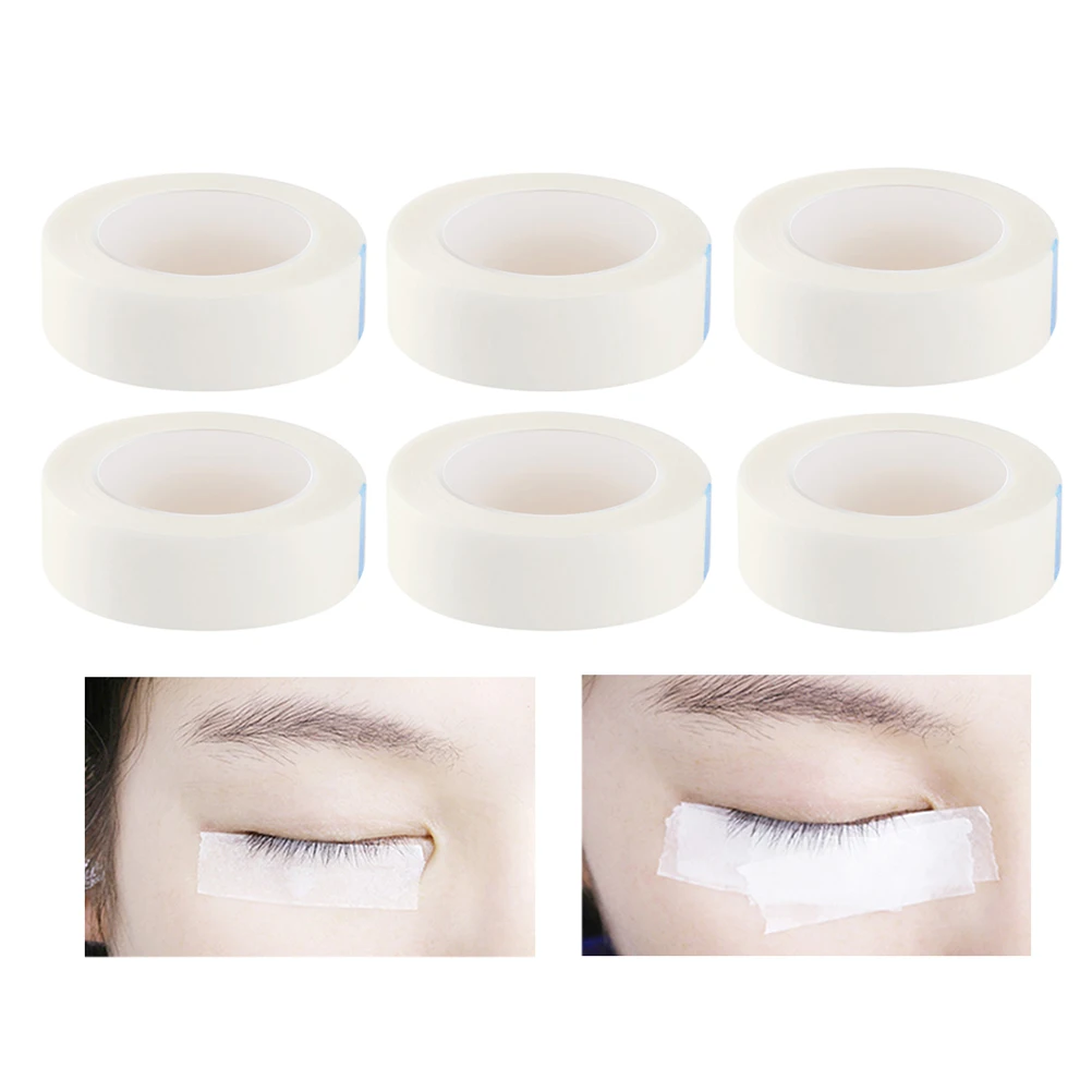 

12 Rolls Eyelash Isolation Tape White Non-Woven Fabric Salon Eyelash Extension Tool Lint Free Breathable For Sensitive Skin Use