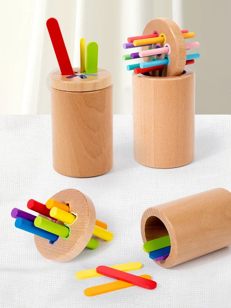 Montessori Spielzeug Holz Farbe Sortierung Spielzeug Feinmotorik Sensorische Matching Spiele Pädagogisches Kind Spielzeug Für 1-3 Jahre alt 3 + Geschenk – Detail 9