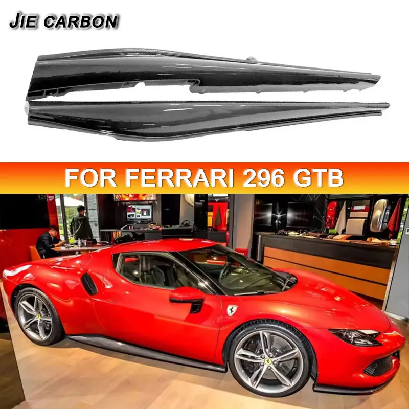 

Для Ferrari 296 GTB углеродное волокно, боковая юбка автомобиля, удлинитель двери, спойлер, боковые ограждения, автоаксессуары, комплекты кузова