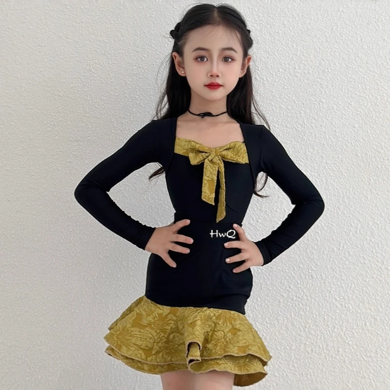 New Latin Dance Practice Dress for Women and Children's Grading Exam Children's Dance Dress Cha Cha Rumba  suit