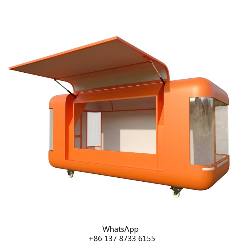 Kiosque à café Snack Pizza Taco BBQ Hot Dog chariot de crème glacée Concession remorque alimentaire camion de nourriture Mobile avec cuisine complète