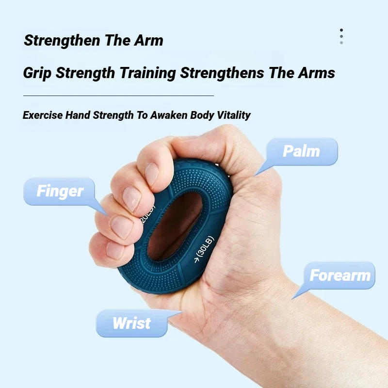 Silicone Finger Grip Circle For Adults Wrist Support Hand Strengthener Rehabilitation Training Double Strength Ring