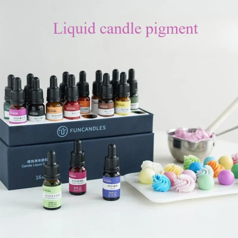 16 Color High Concentration Candle Liquid Dye Aromatherapy Candle DIY Wax Piece Creative Modeling Decoration Dyeing Pigment