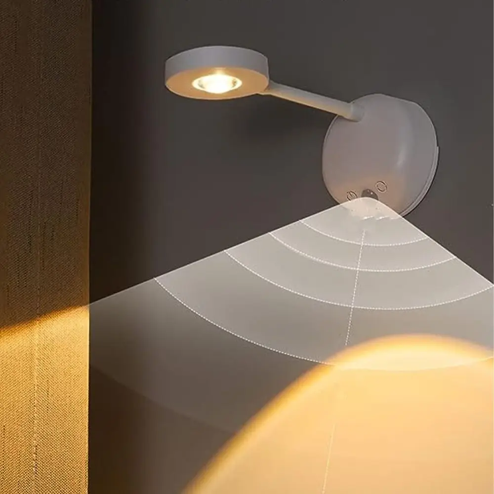 Stick on LED Wireless Spotlight Cat-Eye Bulb Motion Sensor Picture Light 360° Rotation Dimmable Wall Lamp Wall