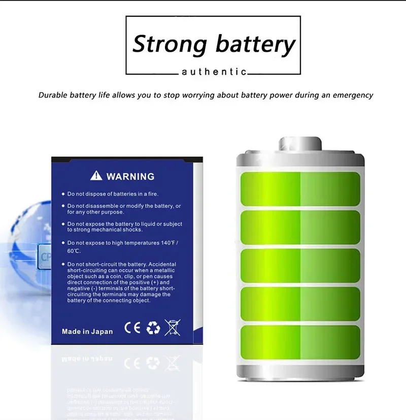 Batería de repuesto de alta capacidad para Samsung S3 S4 S5 S6 Edge Plus S7 S8 EB-BG950ABE B600BE EB-BG935ABE 3