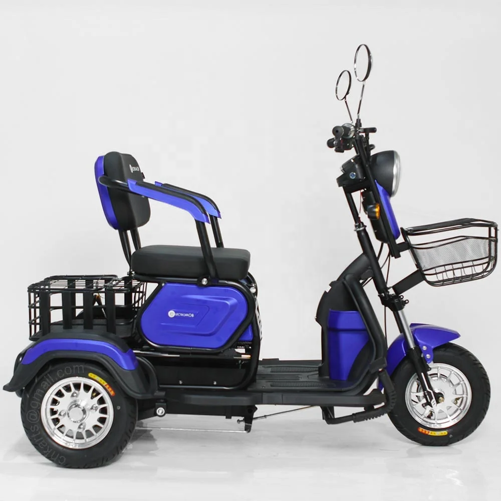 New Electric Tricycle trike scooter with 500W 800W motor and 48V battery CE for adults