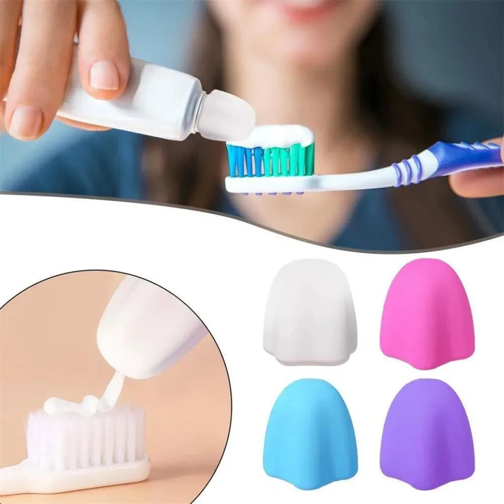 Toothpaste Dispenser Cap Multipurpose Silicone Reusable Self-sealing Flower Shape Pump Tooth Squeezer Paste Bathroom Accessories