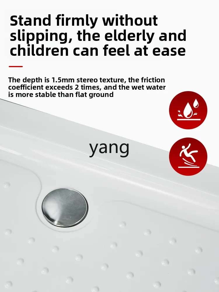 LH shower room glass partition square diagonal toilet bathroom sliding door dry and wet separation