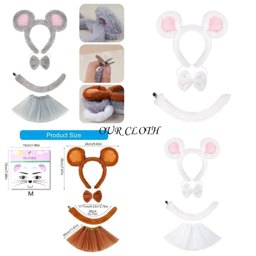 

Mouse Costumes Accessories for Kids Toddlers Halloween Animal Cosplay Costume Y1AC