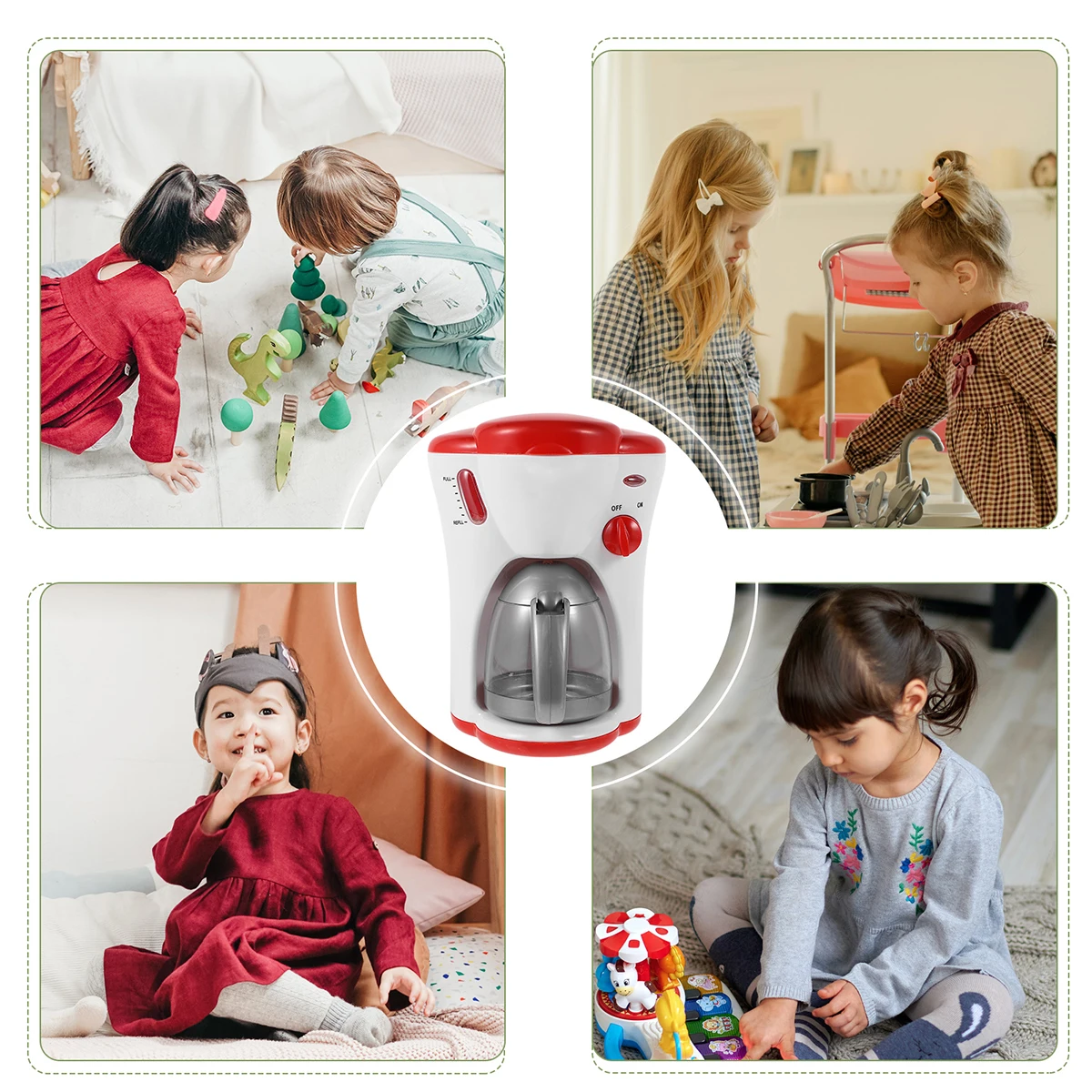 

1pc Play House Coffee Machine Kids Educational Cooking Appliance Mini Electric Children Simulated Kitchen Desktop Decorative
