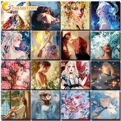 CHENISTORY Painting By Numbers Paint Kit Girl Diy Crafts Acrylic Paint Home Decor Picture Of Coloring By Numbers Adult Kit Gift