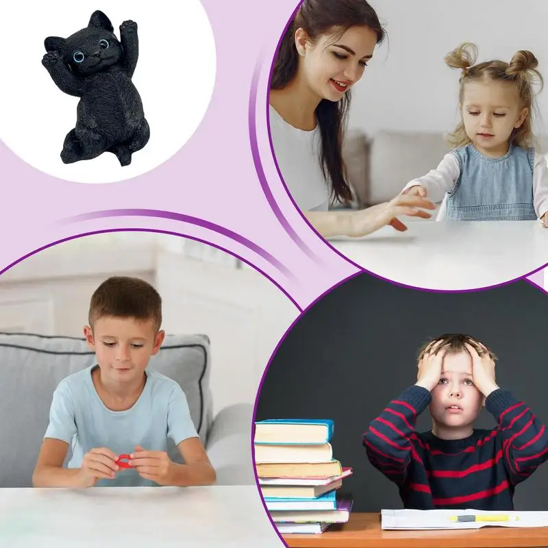 Jouet Sensoriel Réaliste à Presser pour Chat, Fidget, Chaton, Mochi, Squish, avec Yeux Charmants