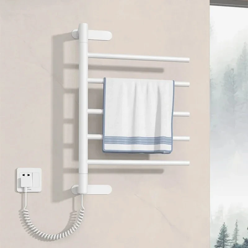 No Punching Bathroom Towel Clothes Drying Shelf Electric Towel Rack GD17