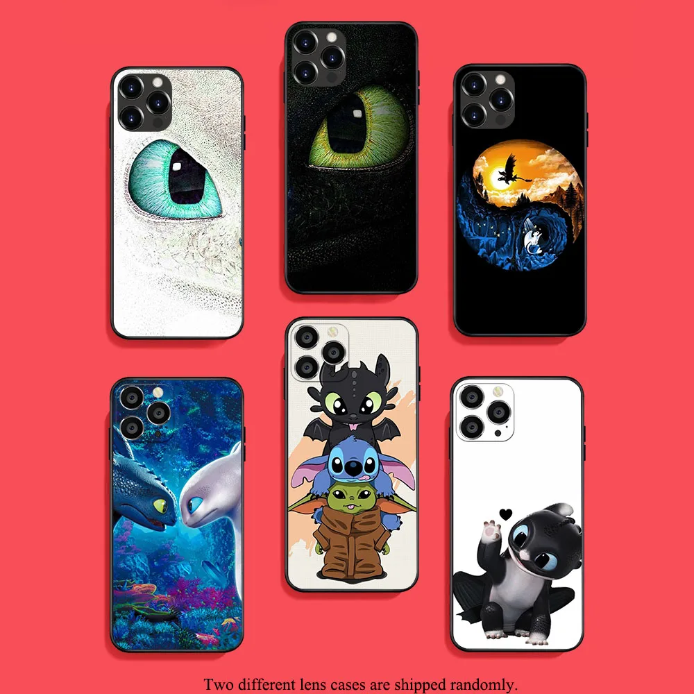 UK-92 Toothless Soft Case For iPhone 15 14 13 12 11 Mini Max Pro Plus