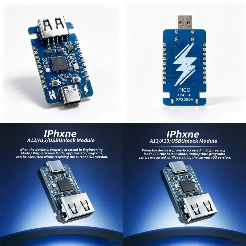 RP2350-USB-A Mini Development Board P2350-USB-A Type C Interface, Dual Core Dual Architecture RP2350