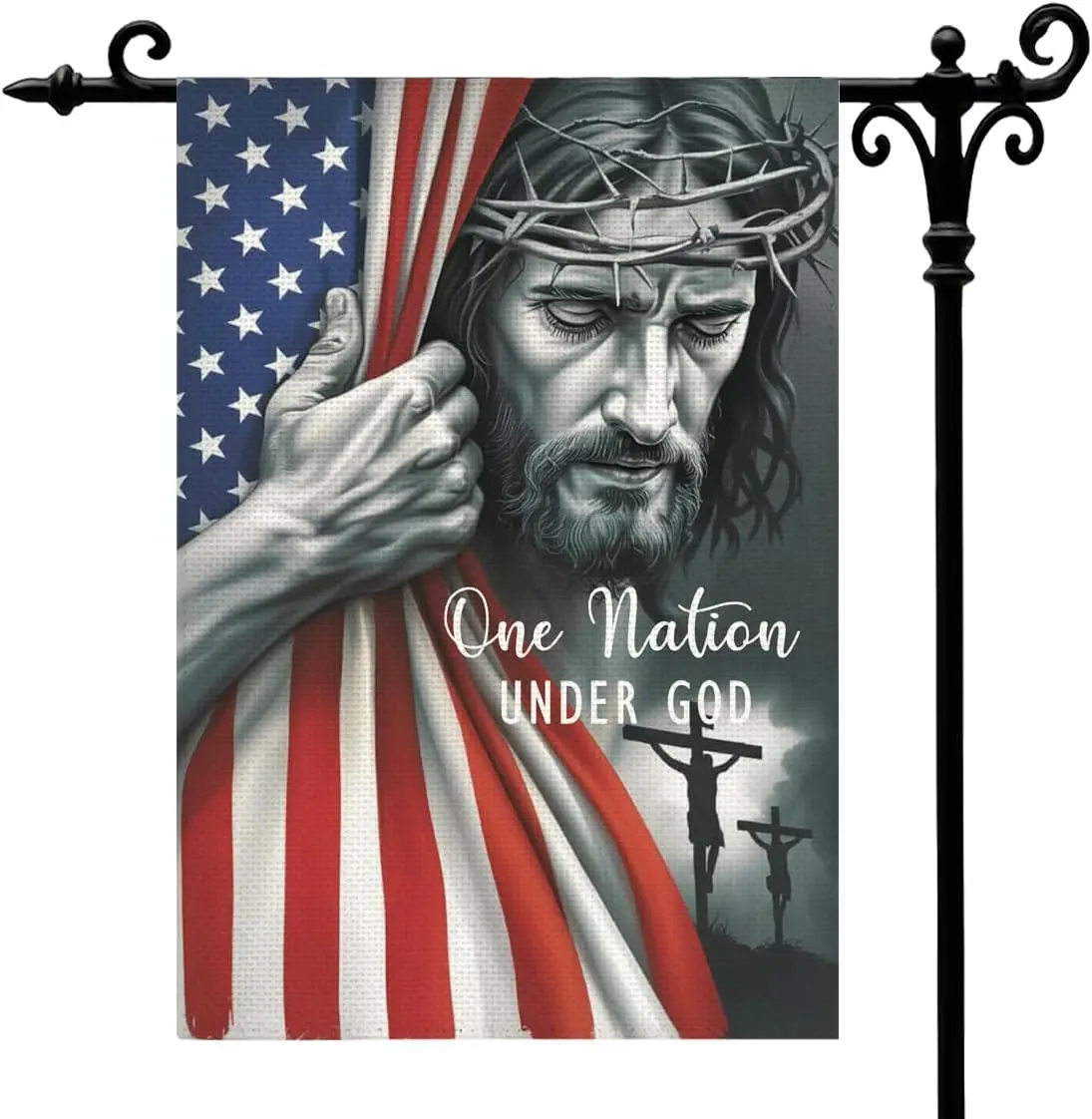 Christian Garden Flag For Outside One Nation Under God Double Sided Yard Flag Decorative House Lawn Flags Outdoor Home Court yyi