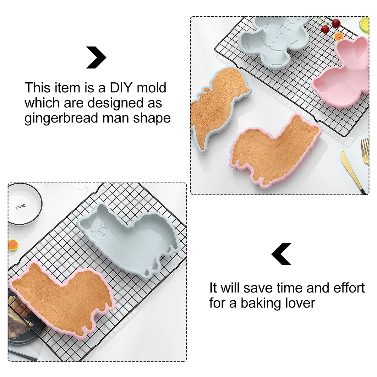 

2pcs Silicone Cake Diy Kitchen Supplies Baking Diy Cartoon Baking Tool Mold Cartoon Cake Mold Oven Safe
