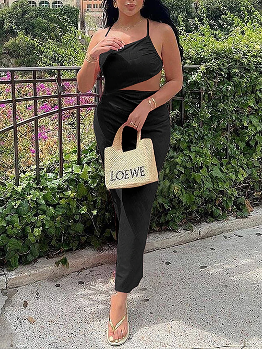 

2025 New Women's Pleated Backless Sexy Party Sleeveless Dress For Women