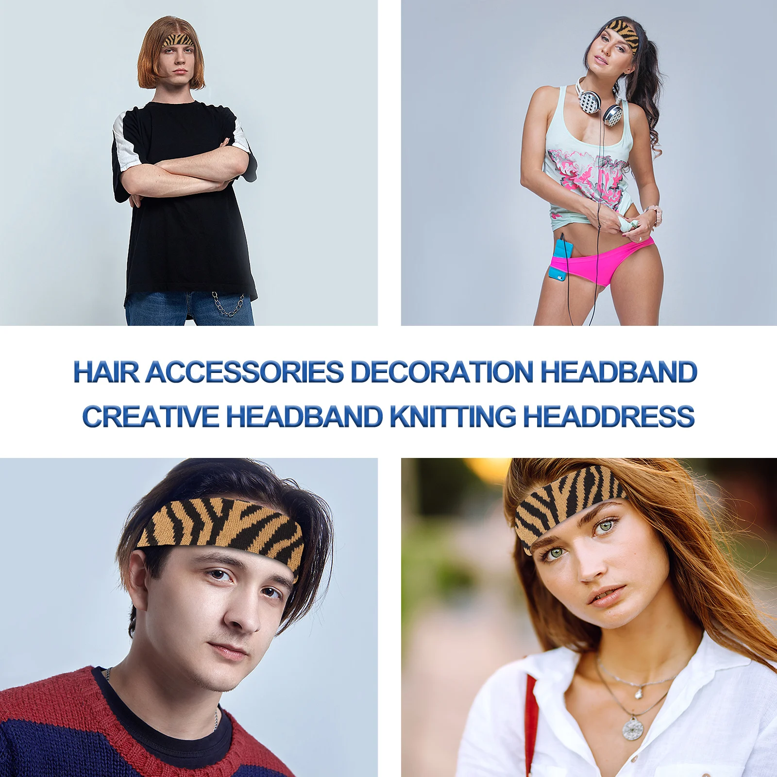 

1Pcs Zebra Print Headband Lightweight Decorative Hairband Stylish Long-Lasting Hair Accessories for All Occasions