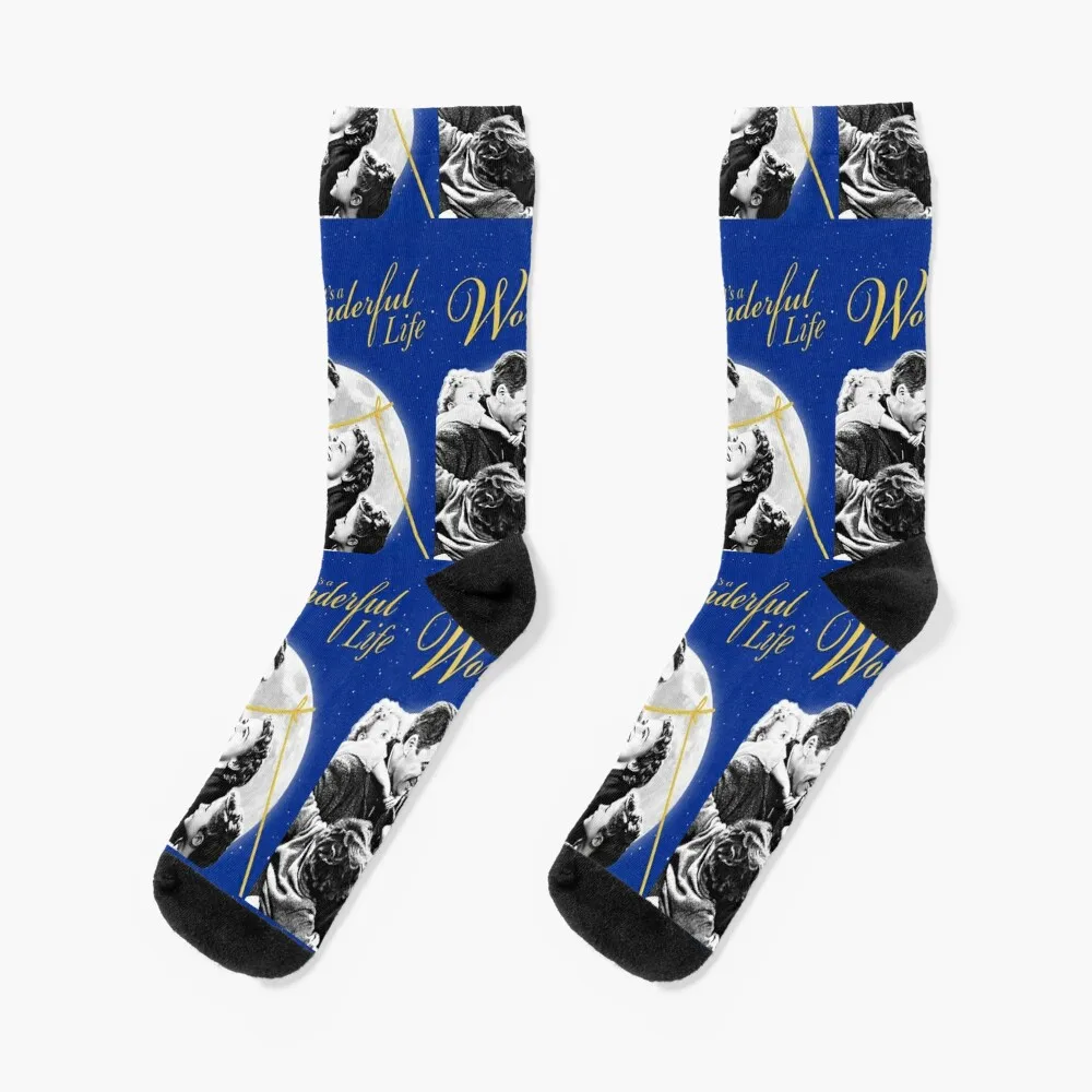 

It's a Wonderful Life Movie Poster Socks gym christmass gift christmas gifts essential Socks Female Men's