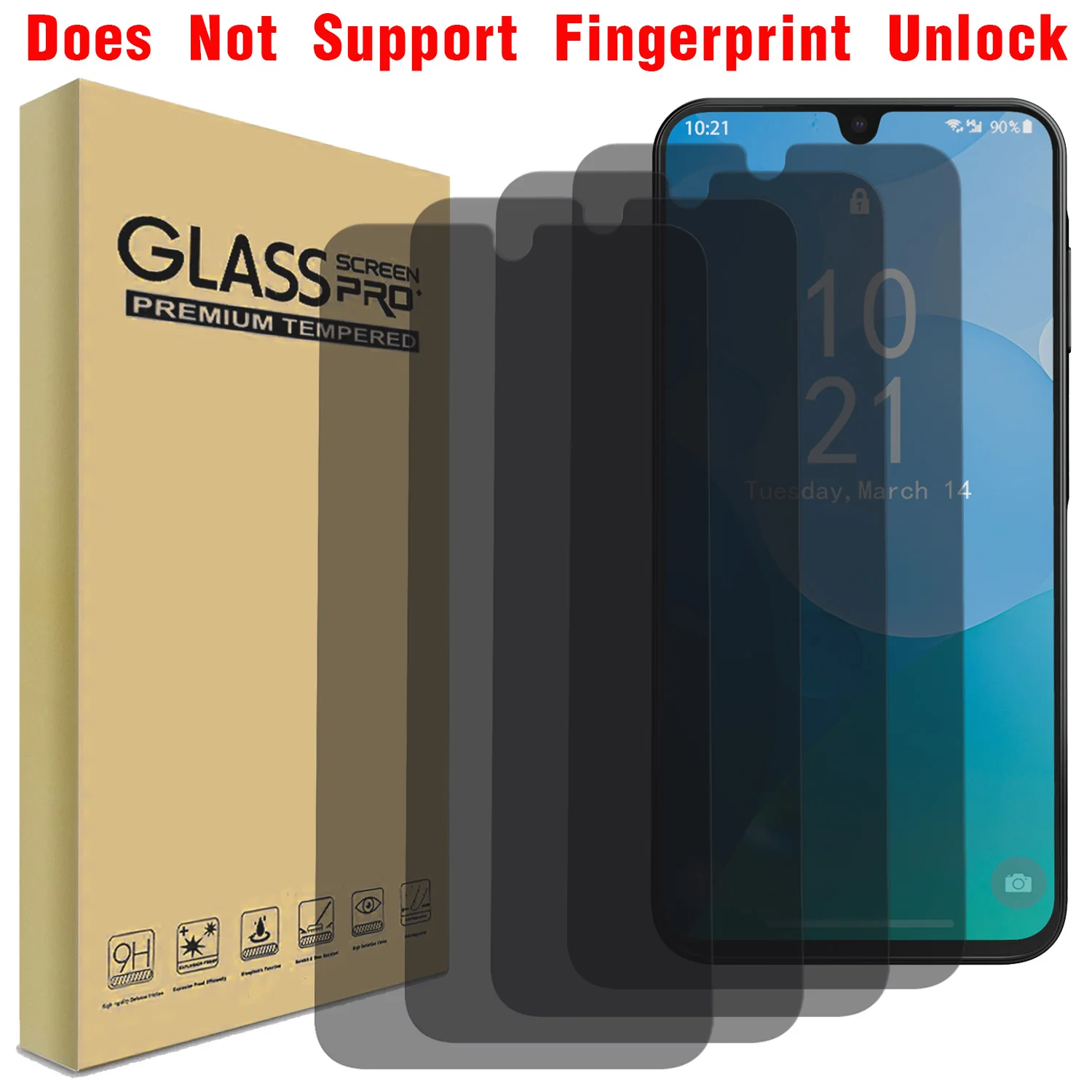 

4pcs For Samsung Galaxy A17 Case Friendly Anti Spy Privacy Tempered Glass Screen Protectors