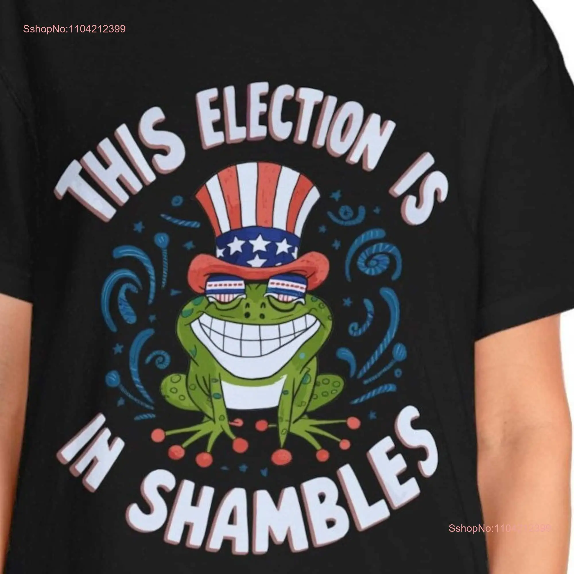 

Футболка Funny Frog Bipartisan This Election is in Shambles Comfort Colors Voter Uncle Sam Patriotic Humorous 2024 President