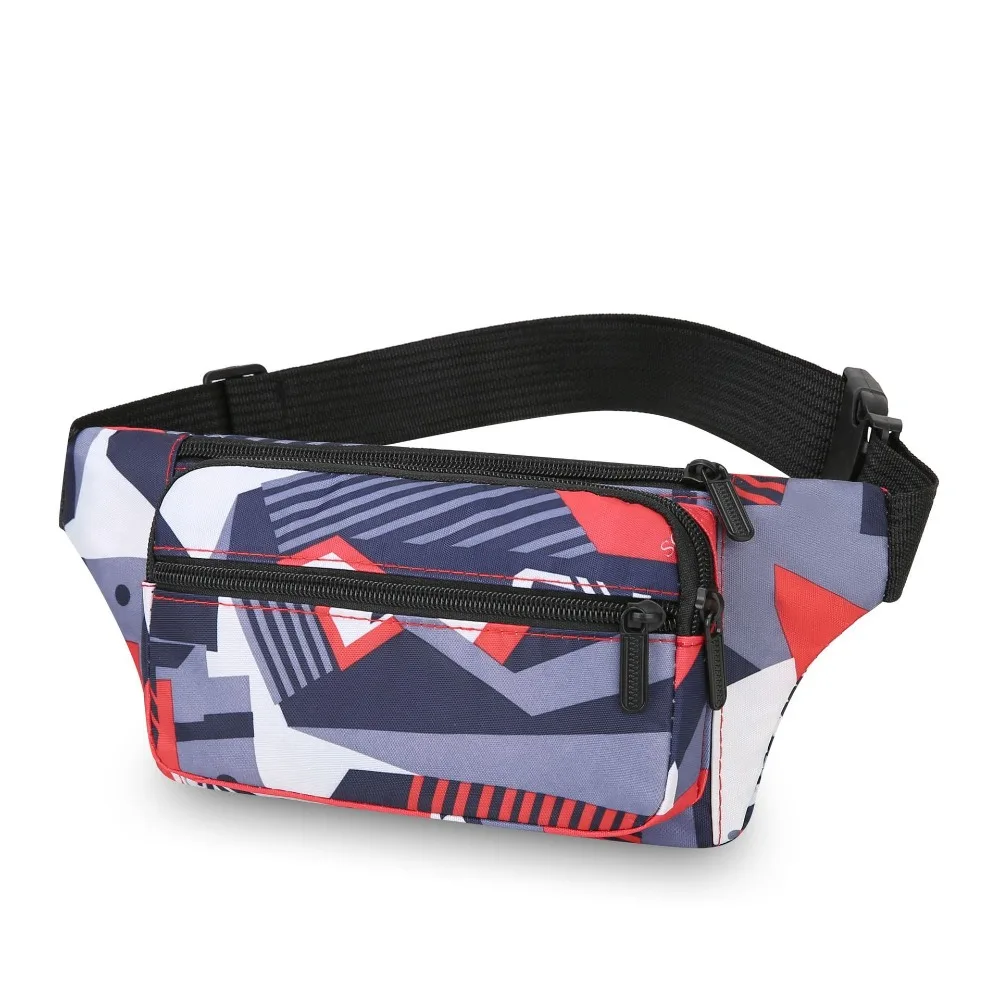 

Fashionable Nylon Polyester Men Waist Bag Multifunctional Large Capacity Chest Bag 5 Colors Mobile Phone Bag Unisex