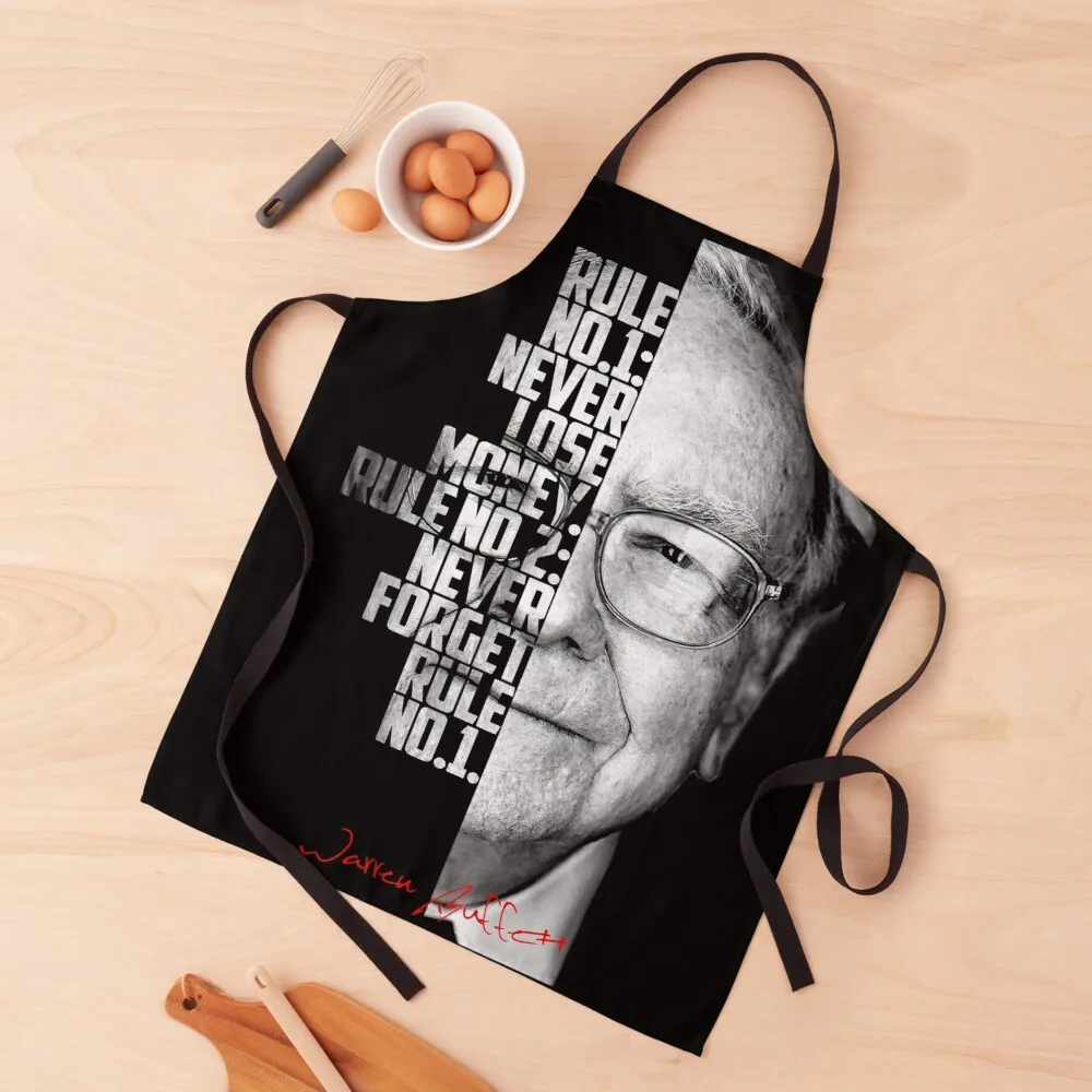 Black and white WArren Buffet Entrepreneur quote. Apron