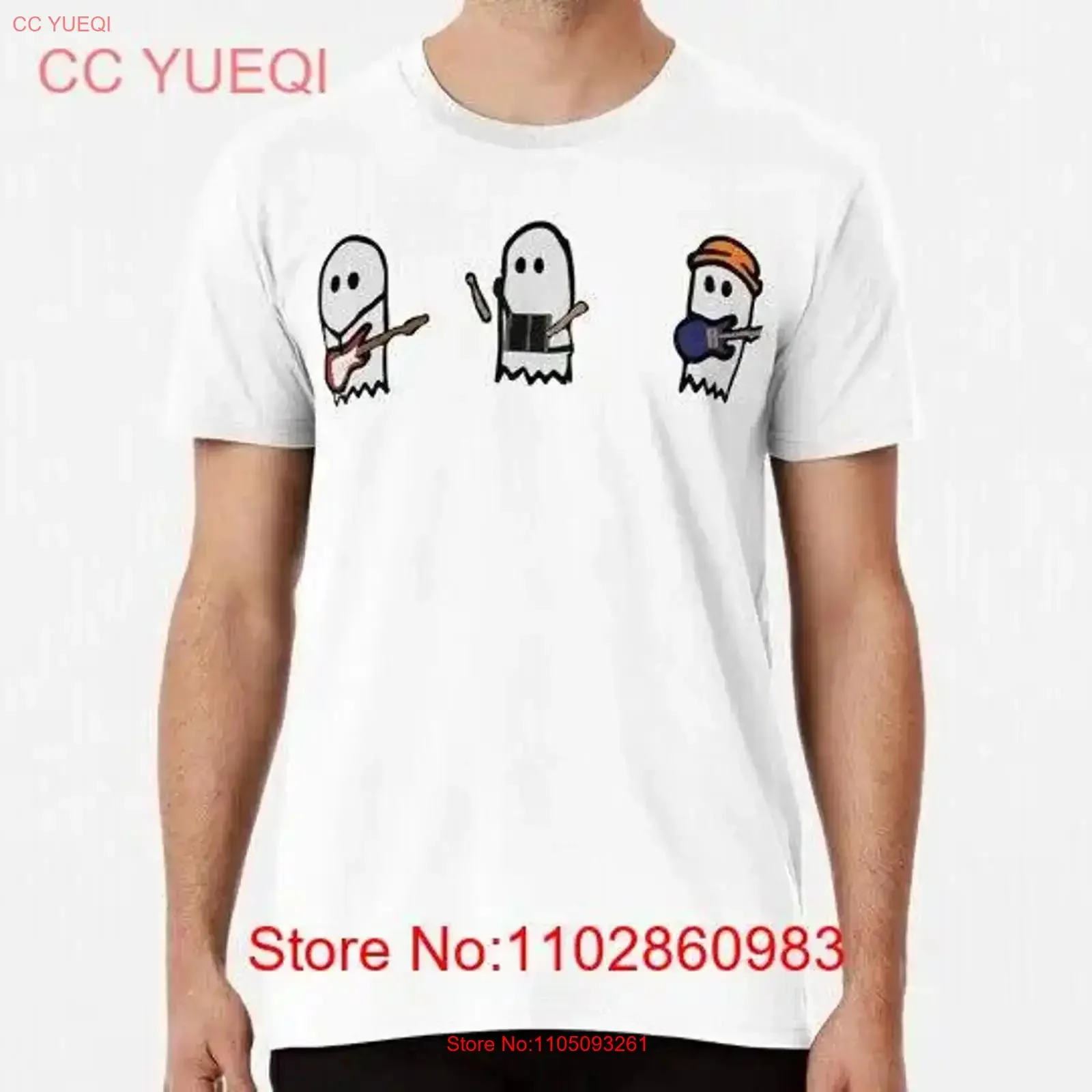 Julie y los fantasmas Ghost Pack S a 5XL hecho en EE. UU. Camiseta vintage lavada para hombre ligeramente estirada elegante moda suave