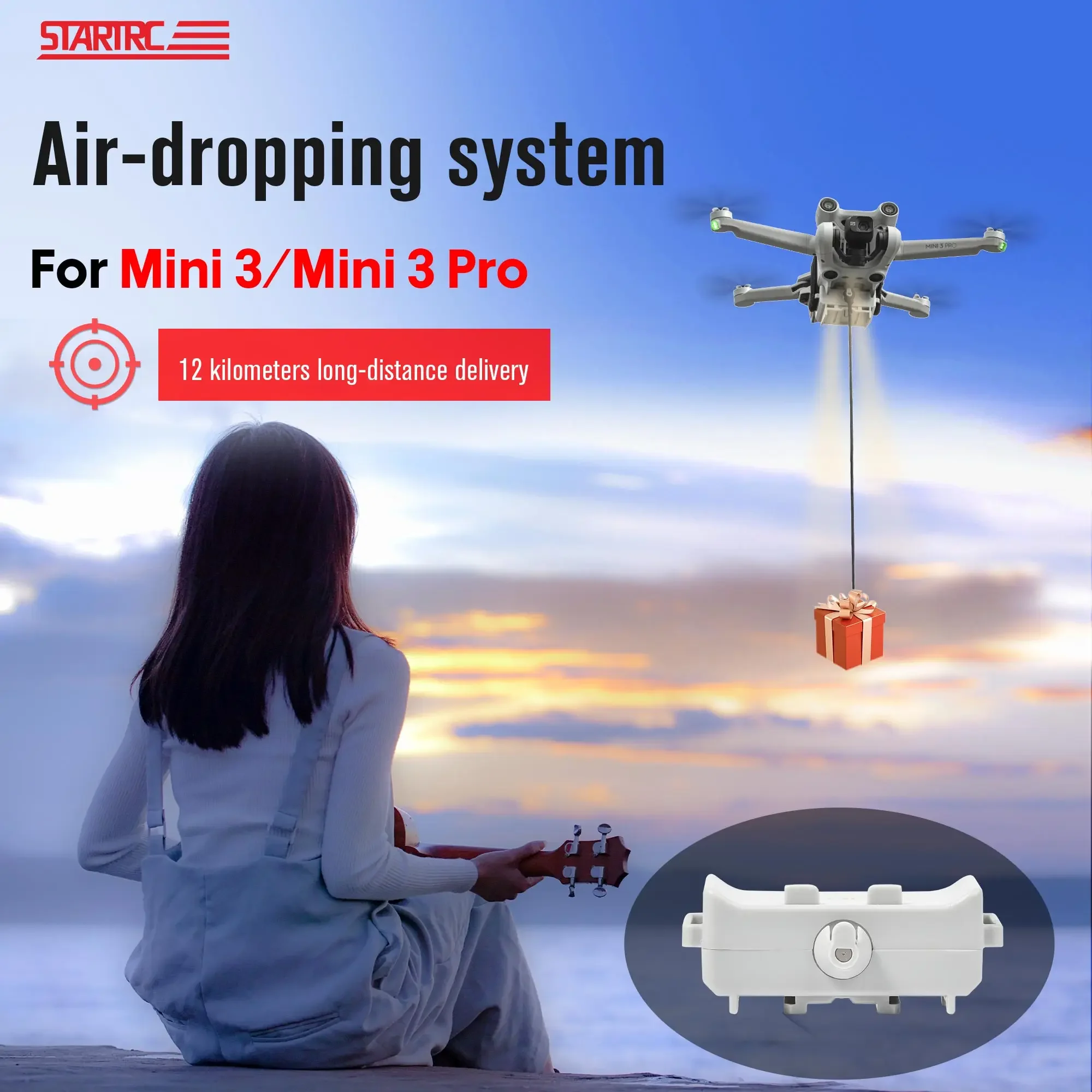 Airdrop System For DJI Mini 3 Pro/Mavic 3/Air 2S/Mini 2/3/4 Pro/Air 3/Avata 2 Drone Thrower Bait Wedding Gift Throw Life Rescue