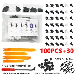 50/100pcs Auto Befestigungs clip gemischte Kunststoff nieten hochwertige Auto Stoßstange Schnallen halter Kit mit 30-teiligen Werkzeug reparatur teilen