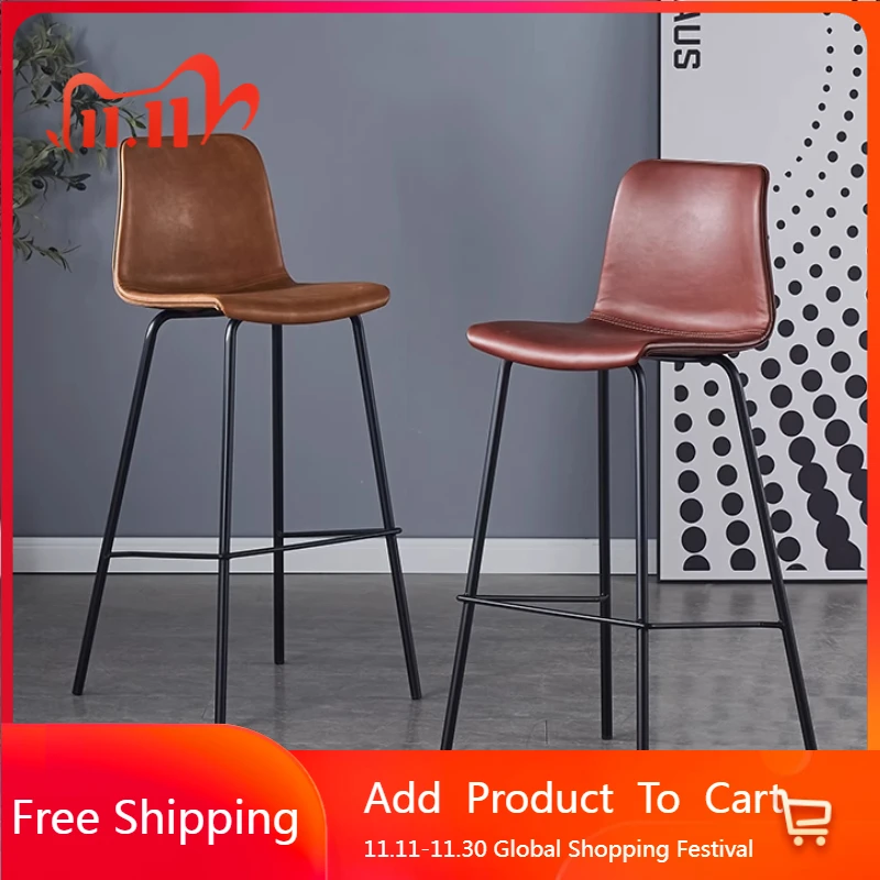 

Nordic Light Luxury Bar Chair Modern Adult Comfortable Simple Counter Bar Stools Counter Unusual Bancos De Bar Trendy Furniture