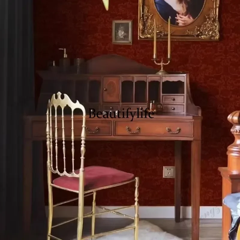 Modern Luxury Dressing Table with Drawers Corner Makeup Vanity Storage Stand Coiffeuse for Bedroom Home Furniture