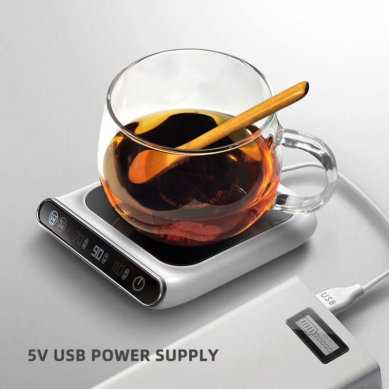 Nowy podgrzewacz kubków do kawy USB z 3 ustawieniami temperatury do użytku biurowego w domu i biurze Inteligentny elektryczny podgrzewacz do napojów