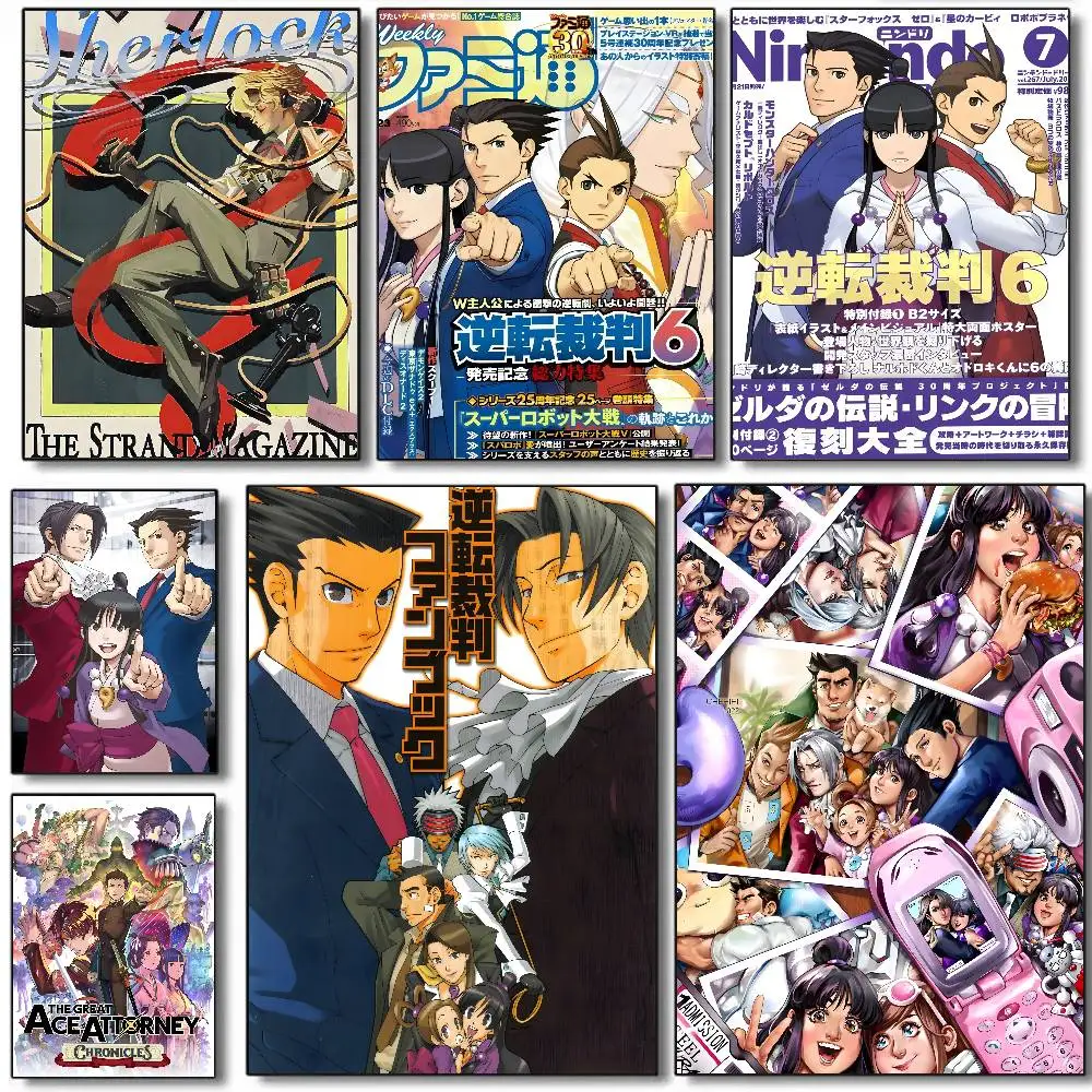 Affiche d'art sur toile HD A-Ace A-Attorney, impression esthétique avancée, décoration murale pour salon, décoration de la maison