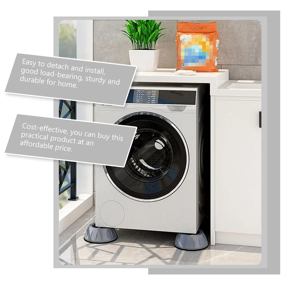

4Pcs Shockproof Anti-Slip Washing Machine Feet Pads Heighten Base Vibration Absorption Home Use Washing Machine Feet Mats