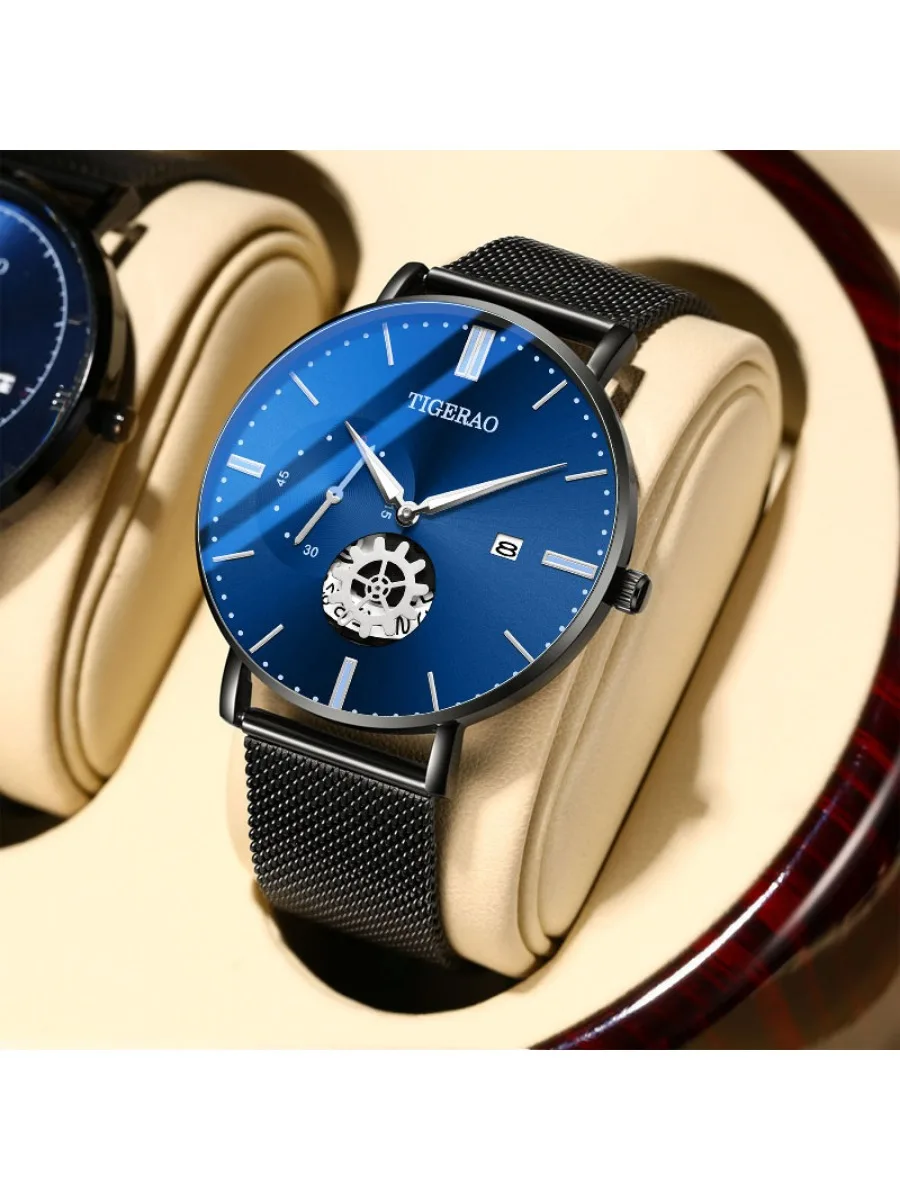 

Gear rotating watch men's business quartz watch leisure clock watch