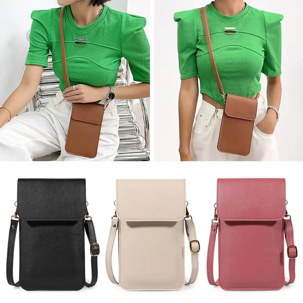 Women\'s Mini Bag Touch Screen Mobile Phone Wallet PU Leather Tote Wallet Women\'s Crossbody Bag Shoulder Bag Purse Clutch