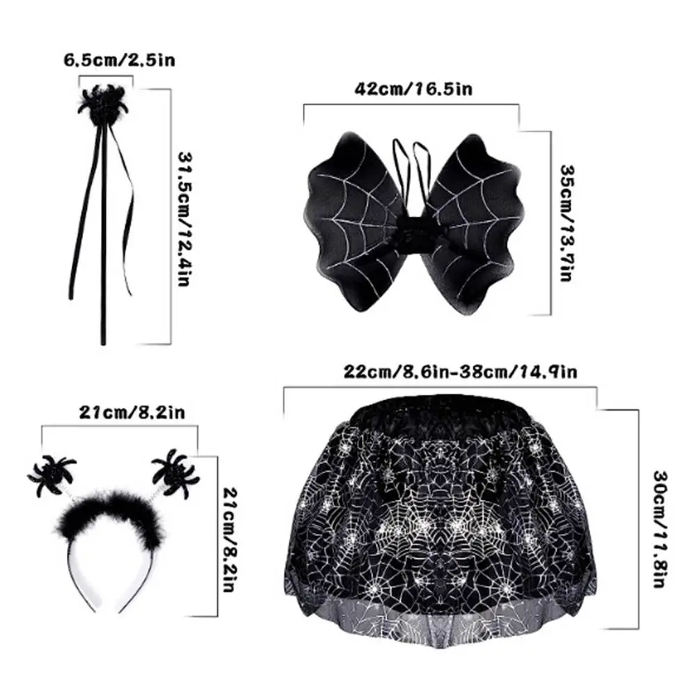 Cute Bat Wings Bat Wings Sets Tutu Skirt Headband Halloween Cosplay Costume Masquerade Halloween Gift Bat Wings Skirt Suit Party