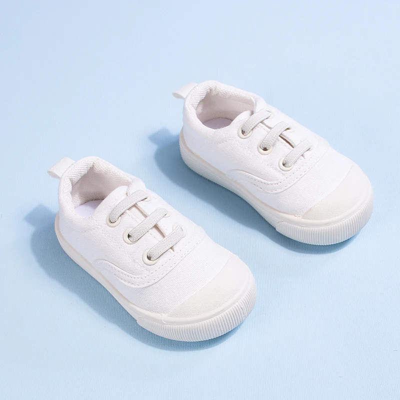 

Новые детские классические парусиновые туфли без шнуровки Four Seasons, черные, красные, белые, универсальные, с защищенным носком на мягкой подошве, в стиле ретро, кампуса