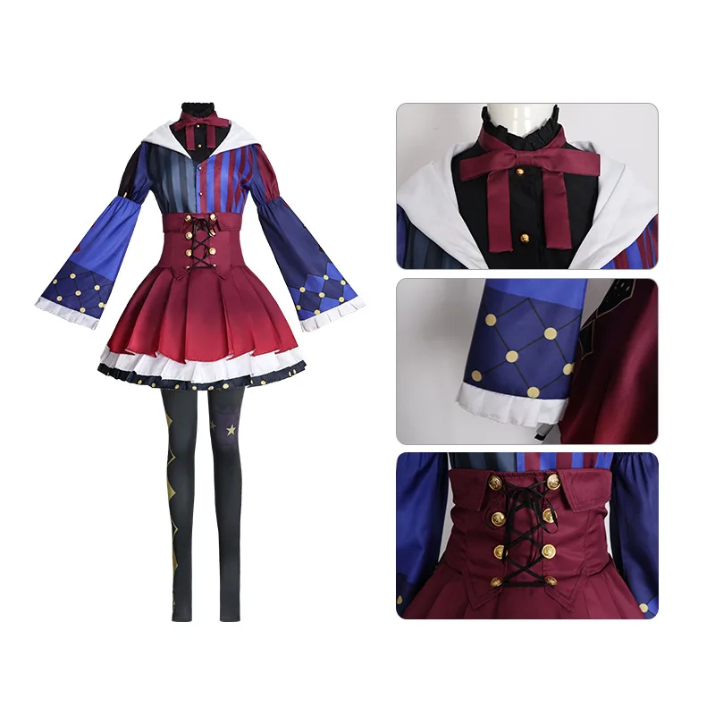 Project Sekai Stage Emu Otori Tsukasa Tenma Jester Косплей Костюм Наряд Кусанаги Нене Хэллоуин Карнавал Розовая Игровая Униформа